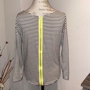 Anthropologie PaperKite striped neon back zipper S​